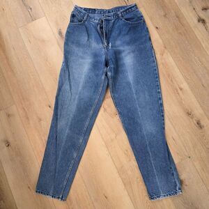 Vintage 80s High Waist Tapered Gitano Denim Jeans Womens Sz 12 30 Blue Med Wash